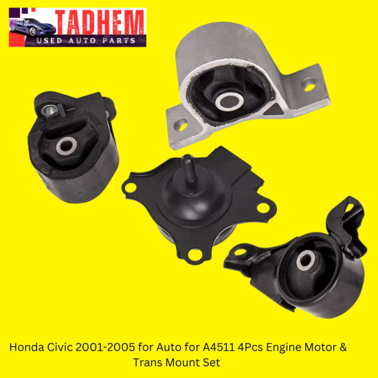 Honda Civic 2001-2005 for Auto for A4511 4Pcs Engine Motor & Trans Mount Set 